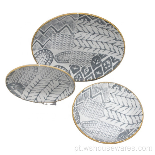 Luxury Style Pad Pinning Dinnerware Placas de casamento personalizadas